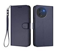 HAOYE Funda Cuero para DOOGEE Note 59 / Note 59 Pro con Cubierta Billetera - Carcasa Magnética, Ranuras Tarjeta& Pulsera, y Protector Soporte - Azul