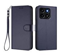 HAOYE Funda Cuero para ZTE Blade A35 / A55 con Cubierta Billetera - Carcasa Magnética, Ranuras Tarjeta& Pulsera, y Protector Soporte - Azul