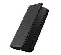 HAOYE Funda Cuero Premium para Xiaomi 15T Pro 5G - Carcasa Magnética con Ranuras Tarjetas, Anti-Huellas Case & Soporte - Negro