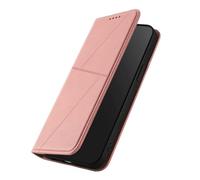 HAOYE Funda Cuero Premium para ZTE Blade V80 MAX - Carcasa Magnética con Ranuras Tarjetas, Anti-Huellas Case & Soporte - Rosa