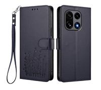 HAOYE Funda de Cuero Floral para OnePlus 15 5G, Cartera Multi-Bolsillos con Cierre Magnético, Soporte Plegable & Carcasa Protectora TPU Antigolpes - Azul