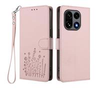 HAOYE Funda de Cuero Floral para OnePlus 15 5G, Cartera Multi-Bolsillos con Cierre Magnético, Soporte Plegable & Carcasa Protectora TPU Antigolpes - Rosa
