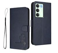 HAOYE Funda de Cuero Patrón de Panda para Realme 14X 5G - Protección RFID Carcasa con Ranuras Tarjetas, Soporte & Antigolpes - Azul