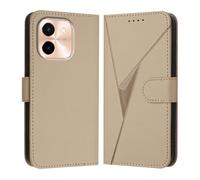 HAOYE Funda de Cuero Premium para Vivo Y28 4G - Monedero con Cierre Magnético, Soporte Ajustable & Protección Superior Carcasa - Oro