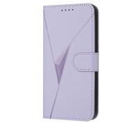 HAOYE Funda de Cuero Premium para Xiaomi 15T Pro 5G - Monedero con Cierre Magnético, Soporte Ajustable & Protección Superior Carcasa - Morado Claro