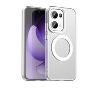 HAOYE Funda Magnética para Realme Note 70T 4G - Carcasa TPU+PC Delgada con Acabado Mate, Anti-Huellas, Antigolpes, Compatible con MagSafe - Blanco