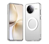 HAOYE Funda Magnética para Xiaomi Poco F7 Ultra - Carcasa TPU+PC Delgada con Acabado Mate, Anti-Huellas, Antigolpes, Compatible con MagSafe - Blanco