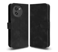 HAOYE Funda para DOOGEE Note 59 / Note 59 Pro, Funda Tapa Libro Movil Carcasa PU Cuero Case Cover con [Protección Completa] [Ranura Tarjeta][Función Soporte], Negro