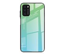 HAOYE Funda para Honor X5C 4G / X5C Plus 4G, Tapa Trasera de Cristal Templado Resistente a Arañazos, Carcasa Protectora de Parachoques de TPU Silicona Case Cover(6)