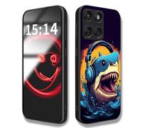 HAOYE Funda para Motorola Edge 60 Fusion, lPatrón de Impresión HD Resistente a Arañazos Case, Carcasa Protectora de Parachoques de TPU Silicona (Tiburón)