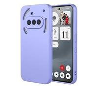 HAOYE Funda para Nothing Phone (3a), Carcasa Suave Silicona TPU de Cubierta Delgado, Protector a Prueba de Golpes Case Cover con Forro de Tela. Púrpura