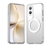 HAOYE Funda para OnePlus Nord CE 4 Lite/Nord CE4 Lite - Carcasa TPU+PC Delgada con Acabado Mate, Anti-Huellas, Antigolpes, Compatible con MagSafe Accesorios - Blanco