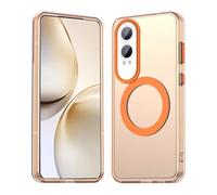 HAOYE Funda para OnePlus Nord CE 4 Lite/Nord CE4 Lite - Carcasa TPU+PC Delgada con Acabado Mate, Anti-Huellas, Antigolpes, Compatible con MagSafe Accesorios - Naranja