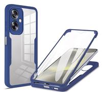 HAOYE Funda para OPPO A79 5G, 360 Grados Shockproof Transparente Carcasa con Protector de Pantalla, Hard PC y Silicona TPU Tough Case Cover. Azul