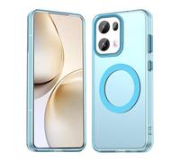HAOYE Funda para OPPO Reno 13 Pro (Reno13 Pro) 5G - Carcasa TPU+PC Delgada con Acabado Mate, Anti-Huellas, Antigolpes, Compatible con MagSafe Accesorios - Azul