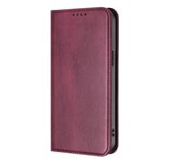 HAOYE Funda para Oukitel C62 / C62 Pro, Carcasa Billetera de TPU y Cuero con Ranuras para Tarjetas/Bloqueo RFID/Cierre Magnético/Soporte - Rojo