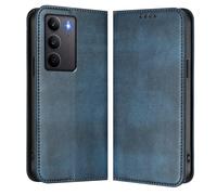 HAOYE Funda para Realme 14X 5G, Carcasa Billetera de TPU y Cuero con Ranuras para Tarjetas/Bloqueo RFID/Cierre Magnético/Soporte - Azul