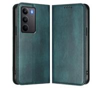HAOYE Funda para Realme 14X 5G, Carcasa Billetera de TPU y Cuero con Ranuras para Tarjetas/Bloqueo RFID/Cierre Magnético/Soporte - Marrón
