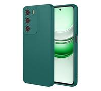 HAOYE Funda para Realme 14X 5G, Carcasa Suave Silicona TPU de Cubierta Delgado, Protector a Prueba de Golpes Case Cover con Forro de Tela. Verde Oscuro