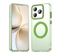 HAOYE Funda para Realme C63 / Realme C61 / Realme Note 60 - Carcasa TPU+PC Delgada con Acabado Mate, Anti-Huellas, Antigolpes, Compatible con MagSafe Accesorios - Verde