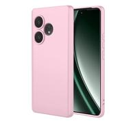 HAOYE Funda para Realme GT 6 / Realme GT 6T, Carcasa Suave Silicona TPU de Cubierta Delgado, Protector a Prueba de Golpes Case Cover con Forro de Tela. Rosa