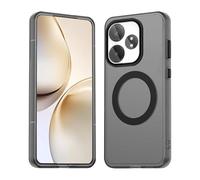 HAOYE Funda para Realme GT 6 / Realme GT 6T - Carcasa TPU+PC Delgada con Acabado Mate, Anti-Huellas, Antigolpes, Compatible con MagSafe Accesorios - Negro