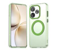 HAOYE Funda para Realme GT 6 / Realme GT 6T - Carcasa TPU+PC Delgada con Acabado Mate, Anti-Huellas, Antigolpes, Compatible con MagSafe Accesorios - Verde