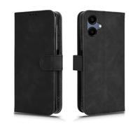 HAOYE Funda para Samsung Galaxy A06, Funda Tapa Libro Movil Carcasa PU Cuero Case Cover con [Protección Completa] [Ranura Tarjeta][Función Soporte], Negro