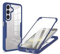 HAOYE Funda para Samsung Galaxy A16, 360 Grados Shockproof Transparente Carcasa con Protector de Pantalla, Hard PC y Silicona TPU Tough Case Cover. Azul