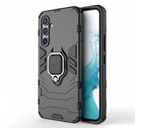 HAOYE Funda para Samsung Galaxy A54 5G, Shockproof Carcasa con 360 Grados Giratorio Anillo Kickstand, Hard PC y Silicona TPU Bumper Tough Armor Case Cover. Negro