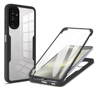 HAOYE Funda para Samsung Galaxy A55 5G, 360 Grados Shockproof Transparente Carcasa con Protector de Pantalla, Hard PC y Silicona TPU Tough Case Cover. Negro