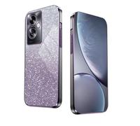 HAOYE Funda para Vivo V60 Lite 5G, Carcasa Silicona TPU Marco Galvanizado, Protector a Prueba de Golpes Case con Brillante Pegatina. Púrpura