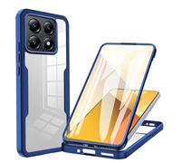 HAOYE Funda para Xiaomi 14T 5G, 360 Grados Shockproof Transparente Carcasa con Protector de Pantalla, Hard PC y Silicona TPU Tough Case Cover. Azul