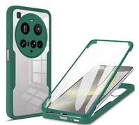 HAOYE Funda para Xiaomi 15 Ultra 5G, 360 Grados Shockproof Transparente Carcasa con Protector de Pantalla, Hard PC y Silicona TPU Tough Case Cover. Verde