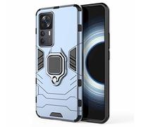 HAOYE Funda para Xiaomi Mi 12T / 12T Pro 5G, Shockproof Carcasa con 360 Grados Giratorio Anillo Kickstand, Hard PC y Silicona TPU Bumper Tough Armor Case Cover. Azul