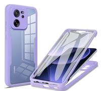 HAOYE Funda para Xiaomi Mi 13T Pro/Xiaomi 13T 5G, 360 Grados Shockproof Transparente Carcasa con Protector de Pantalla, Hard PC y Silicona TPU Tough Case Cover. Púrpura