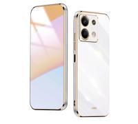 HAOYE Funda para Xiaomi Poco F7 5G, Carcasa Suave Silicona TPU de Galvanoplastia Cubierta Delgado, Protector TPU a Prueba de Golpes Case Cover. Blanco