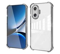 HAOYE Funda para Xiaomi Poco F7 5G - Carcasa TPU Delgada con Esquinas Reforzadas, Funda Antigolpes, Diseño Transparente, Anti-Huellas - Plata
