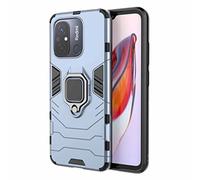 HAOYE Funda para Xiaomi Redmi 12C / Redmi 10A, Shockproof Carcasa con 360 Grados Giratorio Anillo Kickstand, Hard PC y Silicona TPU Bumper Tough Armor Case Cover. Azul