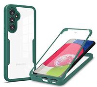 HAOYE Funda para Xiaomi Redmi Note 11 4G / Redmi Note 11S 4G, 360 Grados Shockproof Transparente Carcasa con Protector de Pantalla, Hard PC y Silicona TPU Tough Case Cover. Verde