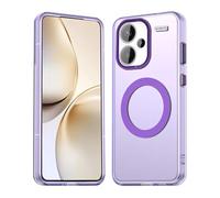 HAOYE Funda para Xiaomi Redmi Note 13 Pro+ Plus 5G - Carcasa TPU+PC Delgada con Acabado Mate, Anti-Huellas, Antigolpes, Compatible con MagSafe Accesorios - Morado