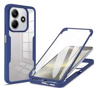 HAOYE Funda para Xiaomi Redmi Note 14 5G, 360 Grados Shockproof Transparente Carcasa con Protector de Pantalla, Hard PC y Silicona TPU Tough Case Cover. Azul