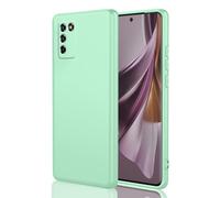 HAOYE Funda para ZTE Blade V30 Vita, Carcasa Suave Silicona TPU de Cubierta Delgado, Protector a Prueba de Golpes Case Cover con Forro de Tela. Verde Claro