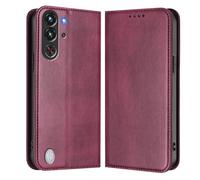 HAOYE Funda para ZTE Nubia Red Magic 10 Pro/Magic 10 Pro+, Carcasa Billetera de TPU y Cuero con Ranuras para Tarjetas/Bloqueo RFID/Cierre Magnético/Soporte - Rojo