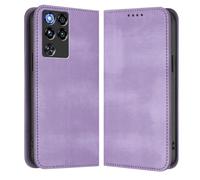 HAOYE Funda para ZTE Nubia RedMagic 11 Pro / 11 Pro+, Carcasa Billetera de TPU y Cuero con Ranuras para Tarjetas/Bloqueo RFID/Cierre Magnético/Soporte - Morado