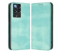 HAOYE Funda para ZTE Nubia RedMagic 11 Pro / 11 Pro+, Carcasa Billetera de TPU y Cuero con Ranuras para Tarjetas/Bloqueo RFID/Cierre Magnético/Soporte - Verde Claro