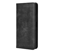 HAOYE Leather Folio Funda para OPPO A5X 4G / 5G, PU + TPU Flip Carcasa de Cuero Libro Protector con Magnético y Ranuras para Tarjetas y Plegable de Soporte, Negro