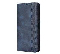 HAOYE Leather Folio Funda para OPPO A5X 4G / 5G, PU + TPU Flip Carcasa de Cuero Libro Protector con Magnético y Ranuras para Tarjetas y Plegable de Soporte, Azul