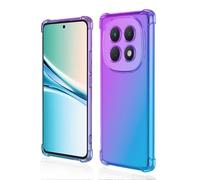 HAOYE para Xiaomi Redmi Note 15 5G / Poco M8 5G Funda, Gradiente Transparente TPU Carcasa Cristal Ultra Slim Flexible Suave Silicona Bumper, Reforzar Esquinas Case Cover (Morado/Azul)