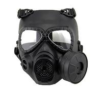 haoYk táctico Dummy Anti Niebla máscara de Gas M04 con Turbo Ventilador Airsoft paintbal protección Gear (Negro)
